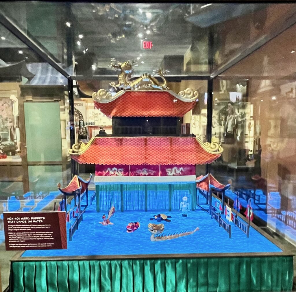 Vietnamese water puppetry exhibit on display in the Global Collection Gallery in Atlanta's Worlds of Puppetry Museum