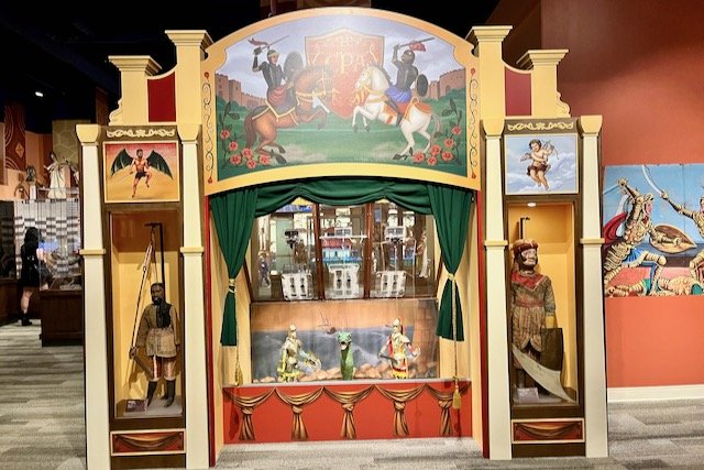 Interactive marionette theater, where children can perform their own puppet show at the Worlds of Puppetry Musuem in Atlanta