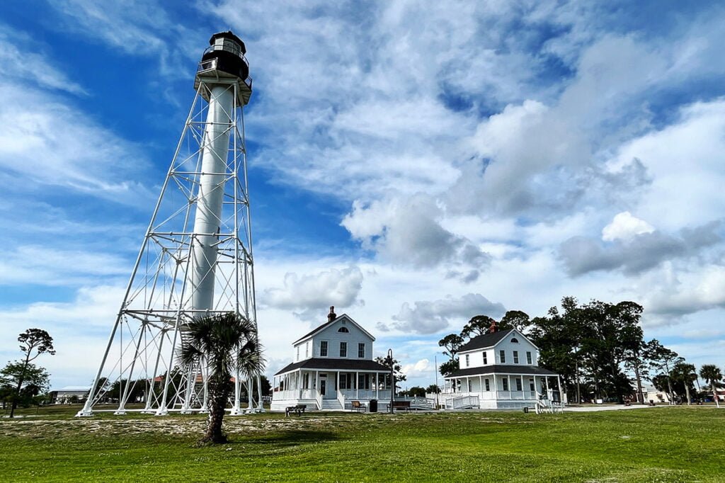 Historic Cape San Blas Lighthouse and keepers’ cottages in Port Saint Joe, Florida | atlantaandbeyond.com