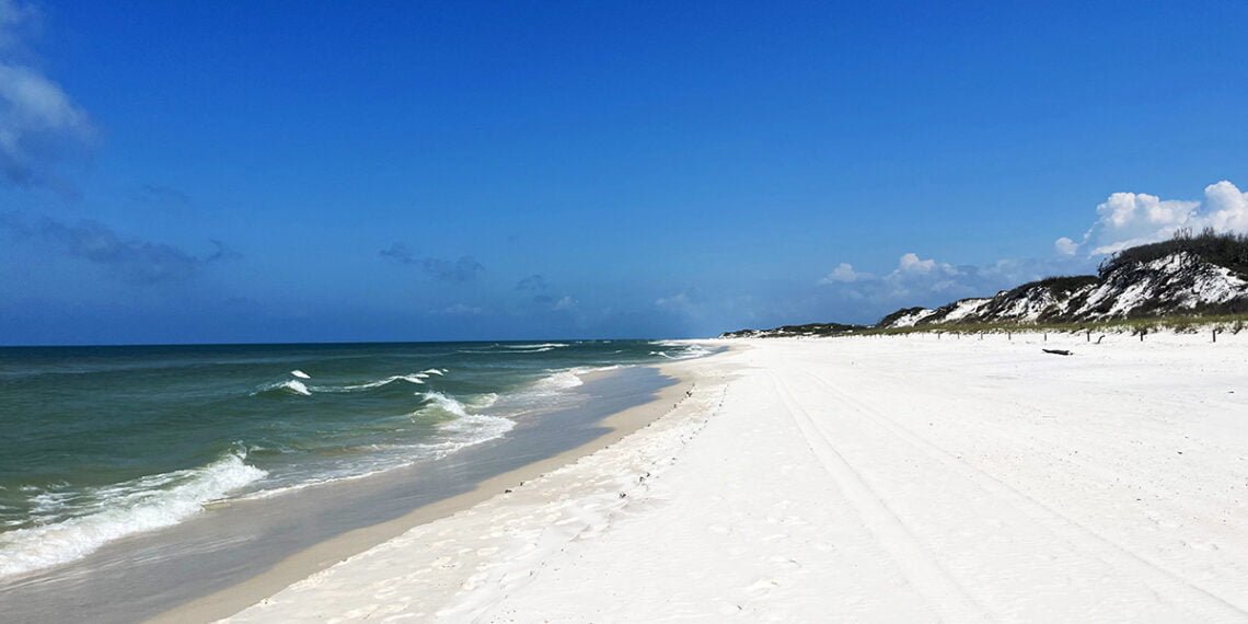 The Beach on the Gulf Side of TH Stone Memorial St. Joseph Peninsula State Park near Cape San Blas, Florida | atlantaandbeyond.com