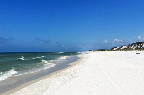 The Beach on the Gulf Side of TH Stone Memorial St. Joseph Peninsula State Park near Cape San Blas, Florida | atlantaandbeyond.com