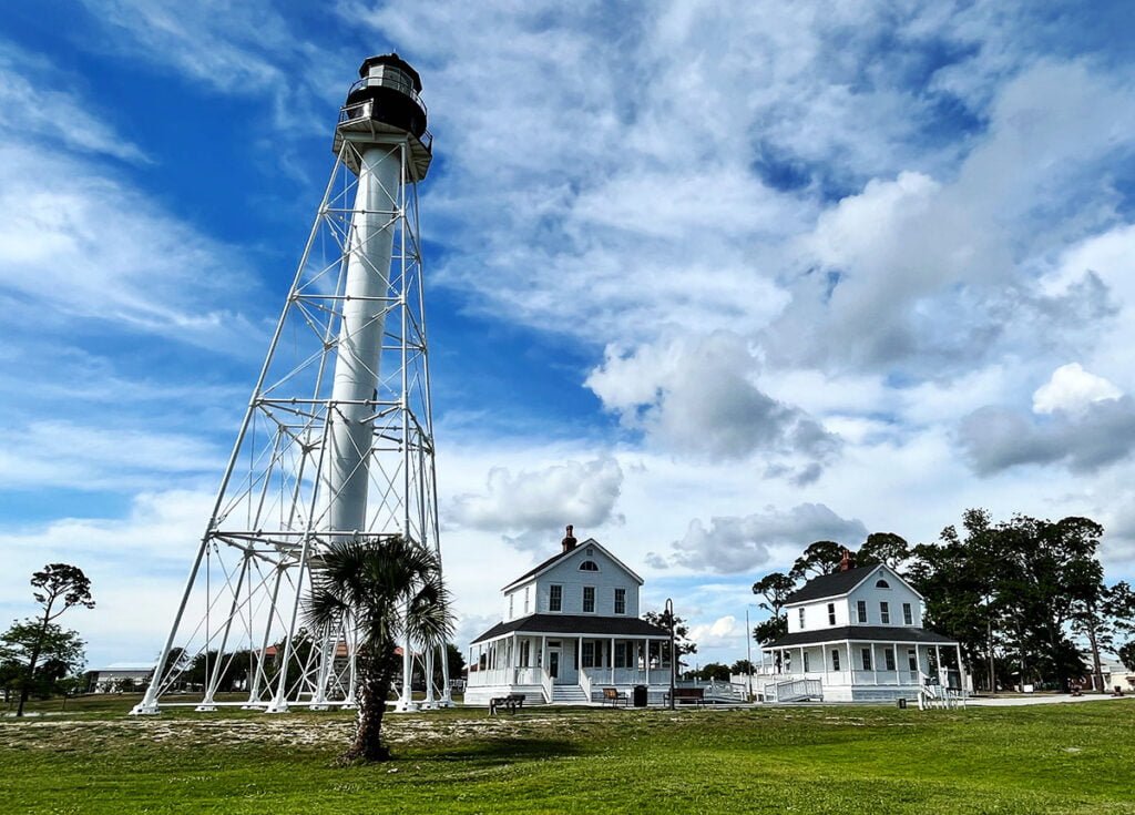 The historic Cape San Blas Lighthouse and its Keepers' Cottages in Port St. Joe, Florida | atlantaandbeyond.com
