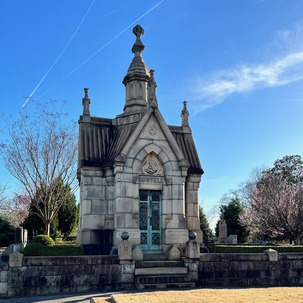 The Gothic Revival Alfred Austell Mausoleum in Oakland Cemetery | atlantaandbeyond.com
