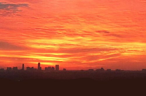 Sunrise in Atlanta in October from Mt Wilkinson in Vinings | atlantaandbeyond.com