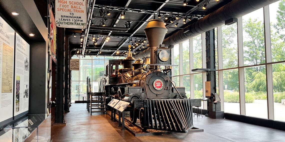 The Texas locomotive on display at the Atlanta History Center | atlantaandbeyond.com