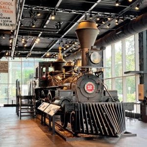The Texas locomotive on display at the Atlanta History Center | atlantaandbeyond.com