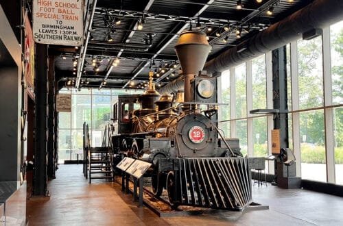The Texas locomotive on display at the Atlanta History Center | atlantaandbeyond.com