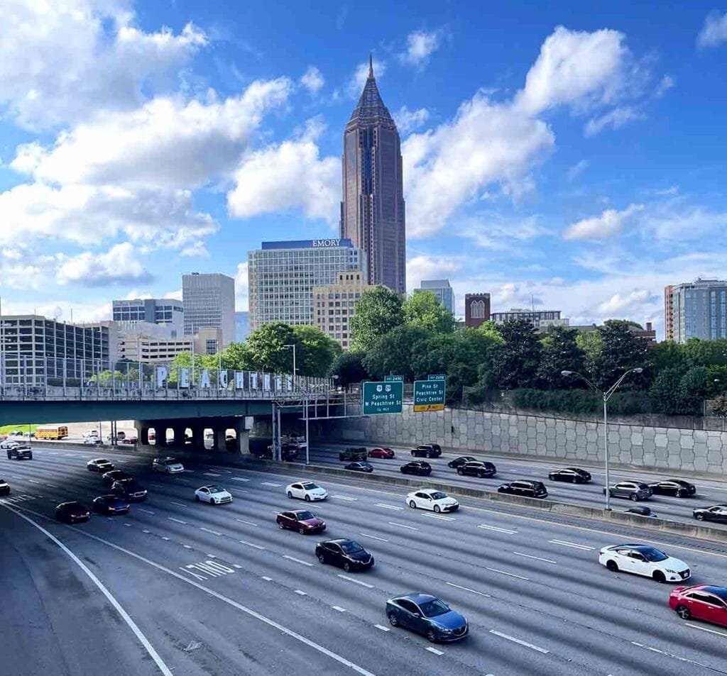 The Downtown Connector in Atlanta's Midtown | atlantaandbeyond.com