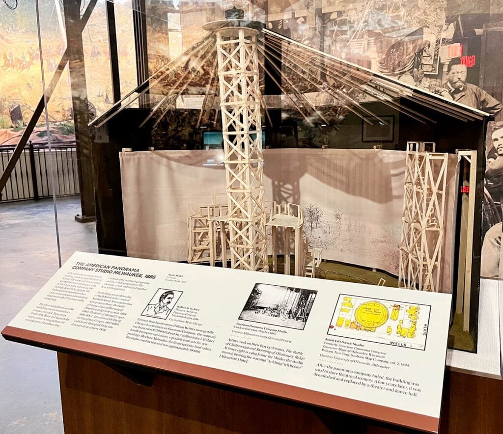 An exhibit at the Atlanta History Center on the creators of the Cyclorama: the American Panorama Company based in Milwaukee, WI circa 1886 | atlantaandbeyond.com