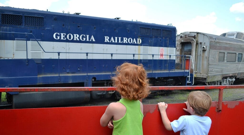 Explore trains and transit history at the Southeastern Rail Museum for More Fun Things to do in Atlanta with Little Kids | atlantaandbeyond.com