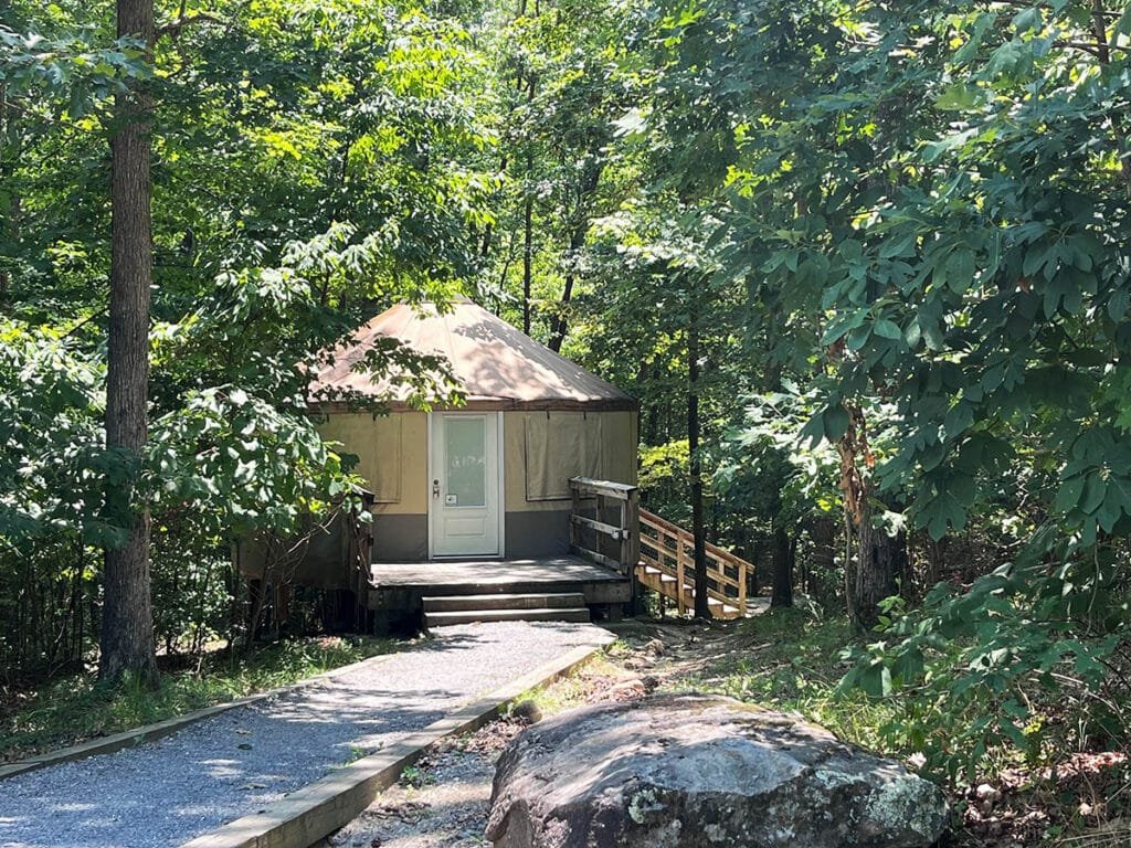 Yurt Camping at Georgia's Cloudland Canyon State Park | atlantaandbeyond.com
