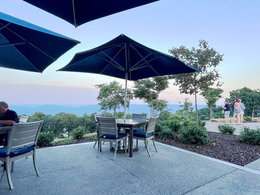 View from the Creag Restaurant at McLemore Resort - a strategic splurge on our budget romantic weekend getaway from Atlanta | atlantaandbeyond.com
