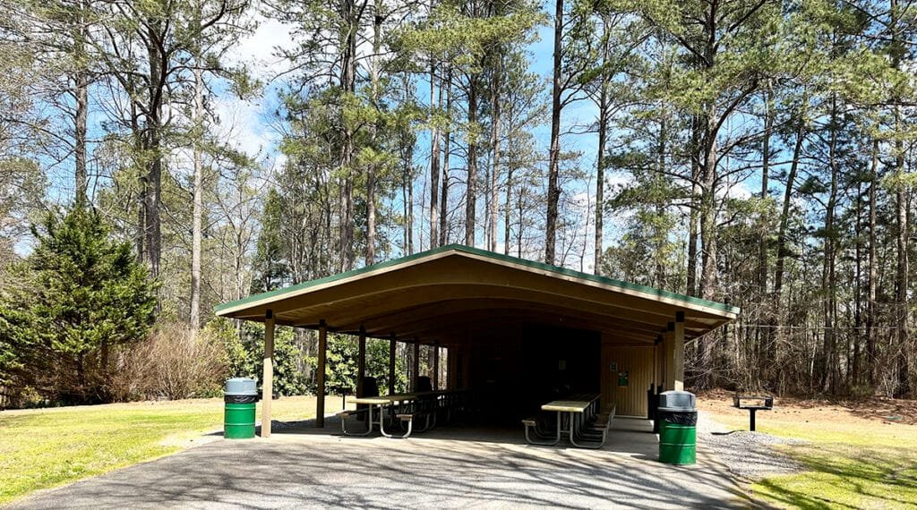 The pavilion at Poole's Mill Park in Forsyth County, Georgia | atlantaandbeyond.com