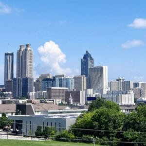 Atlanta Skyline from MLK Memorial MARTA Station | atlantaandbeyond.com