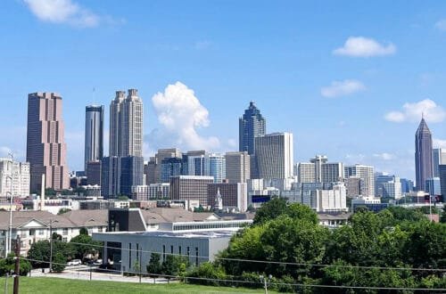 Atlanta Skyline from MLK Memorial MARTA Station | atlantaandbeyond.com