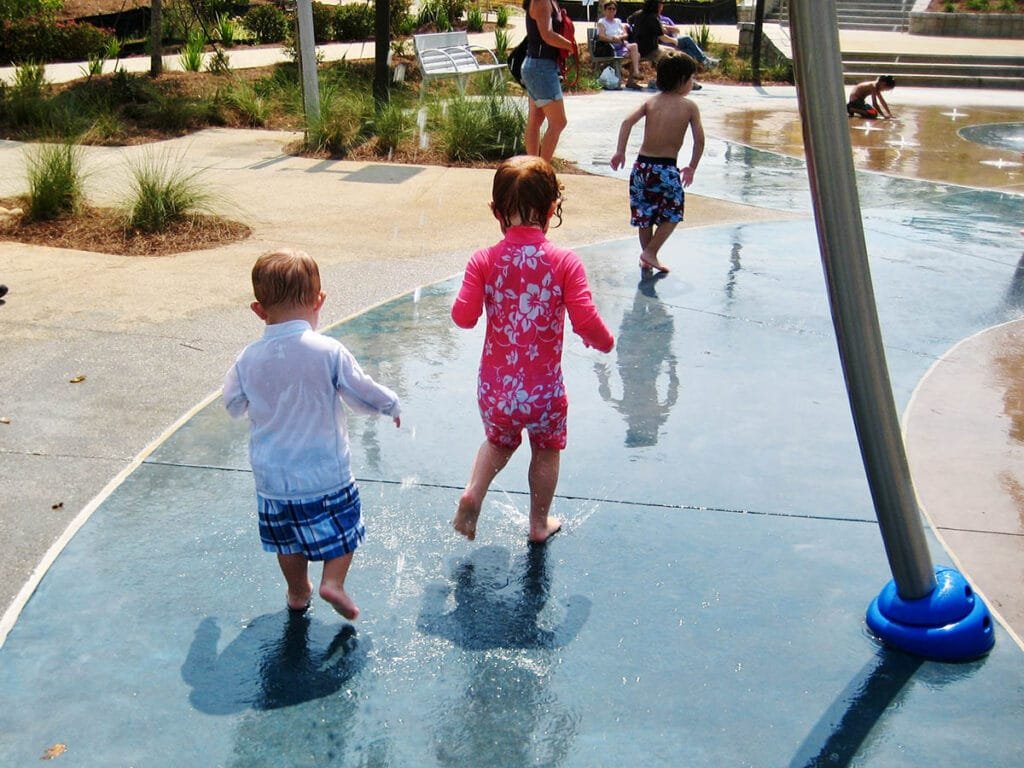 The splashpad at Historic Fourth Ward Park | atlantaandbeyond.com