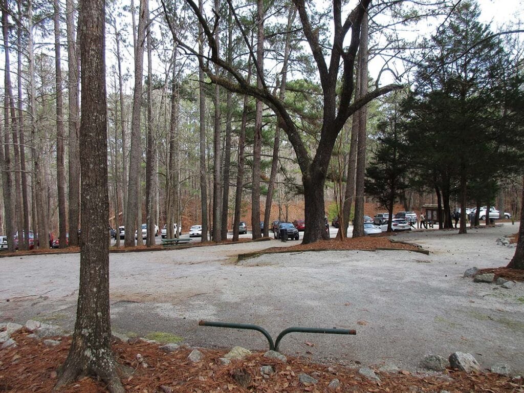 Parking lot in Cochran Mill Park in Chattahoochee Hills, Georgia | atlantaandbeyond.com