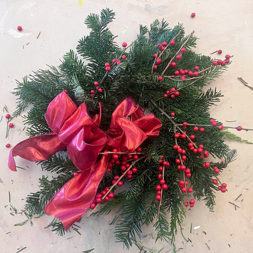 Small Wreath made at the Workshop in the Callaway Discovery Center | atlantaandbeyond.com