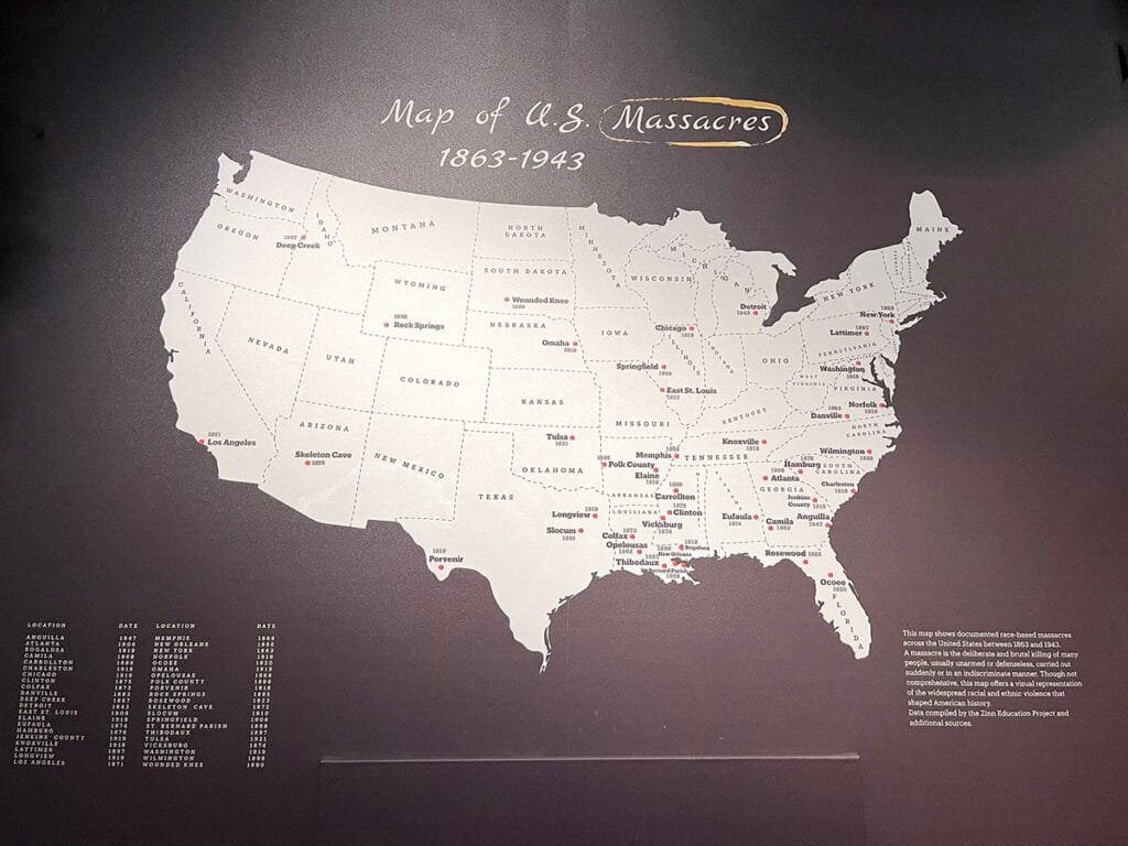 Map of Race Massacres across the US | atlantaandbeyond.com