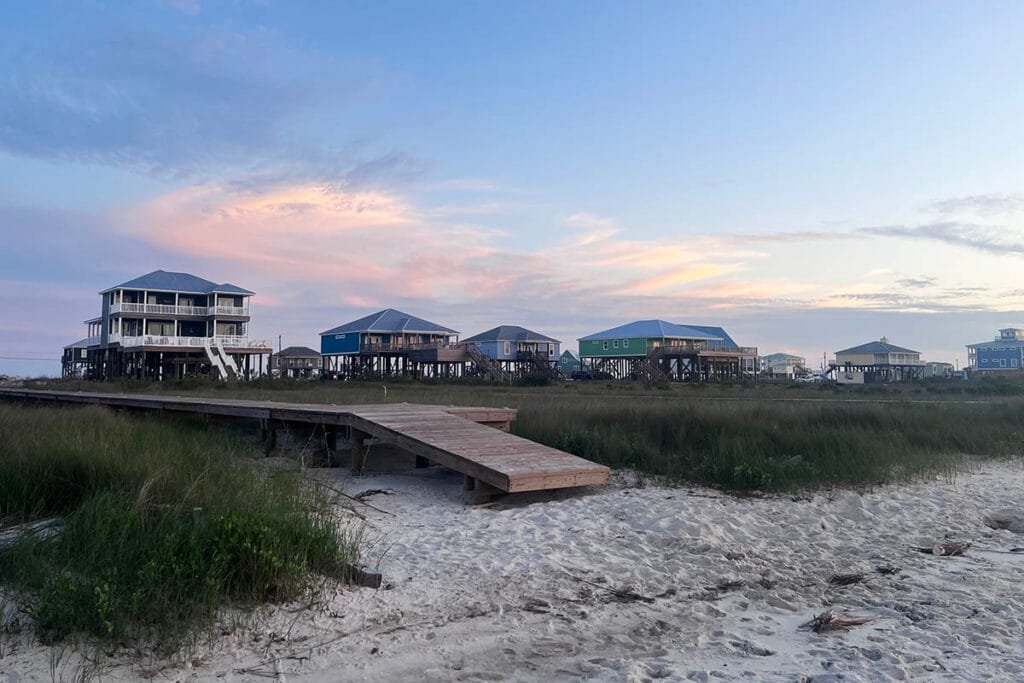 Beach Houses near West End Beach facing the Mississippi Sound | atlantaandbeyond.com