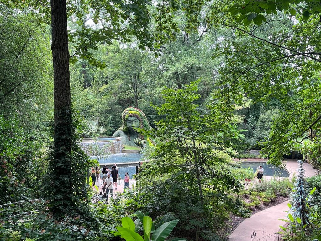 The Earth Goddess as seen from Canopy Walk | atlantaandbeyond.com
